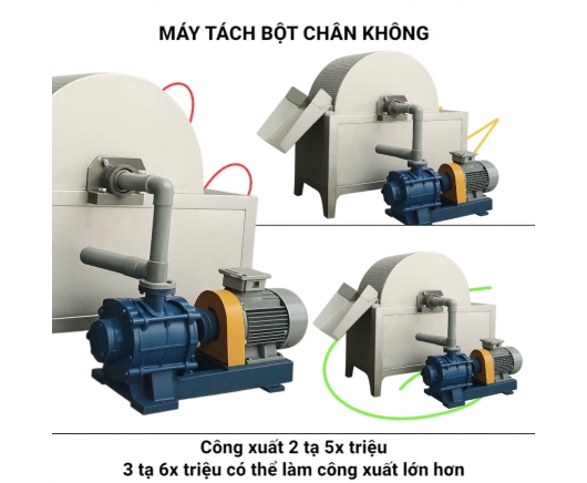Máy tách bột chân khôngg 200kg - 300kg - 1000kg 