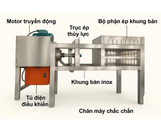 Máy ép bột khuôn bản 